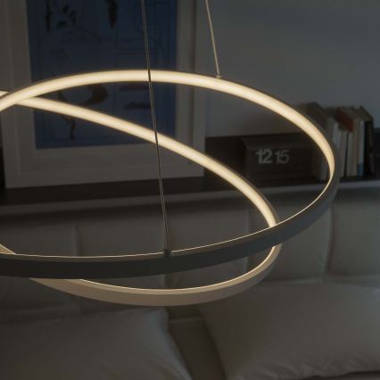 Ideal Lux - LED димируем полилей на кабел OZ LED/48W/230V Ø 60 см CRI 90 бял