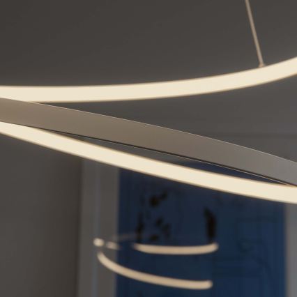 Ideal Lux - LED димируем полилей на кабел OZ LED/48W/230V Ø 60 см CRI 90 бял