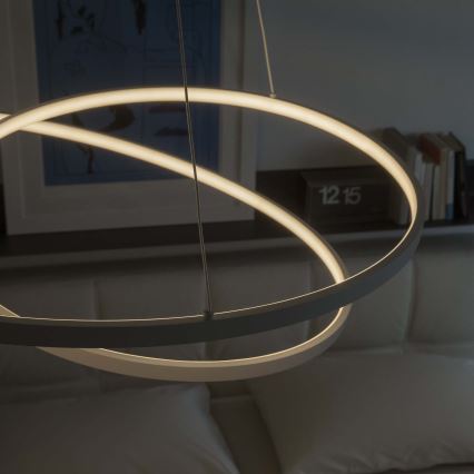Ideal Lux - LED димируем полилей на кабел OZ LED/55W/230V Ø 80 см CRI 90 бял