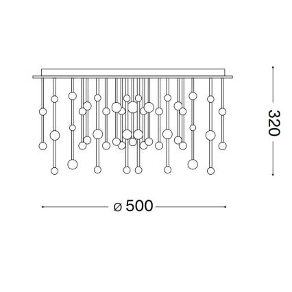 Ideal Lux - LED Димируем полилей за повърхностен монтаж ARMONY LED/48W/230V CRI 90 Ø 50 см бял