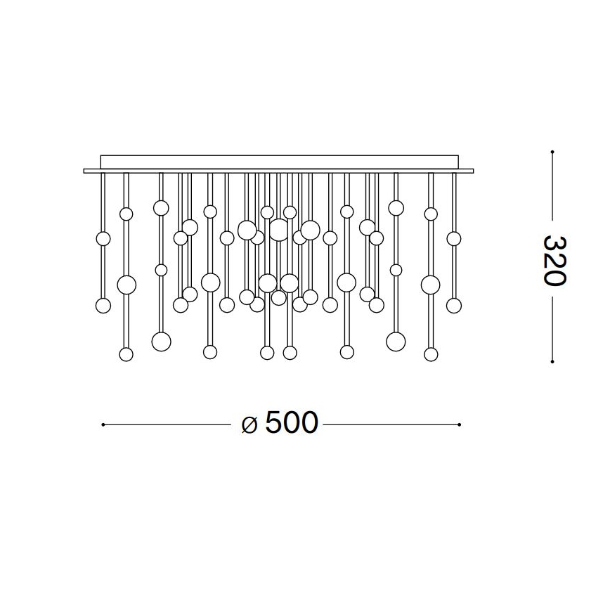 Ideal Lux - LED Димируем полилей за повърхностен монтаж ARMONY LED/48W/230V CRI 90 Ø 50 см бял