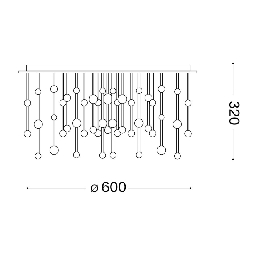 Ideal Lux - LED Димируем полилей за повърхностен монтаж ARMONY LED/56W/230V CRI 90 Ø 60 см бял