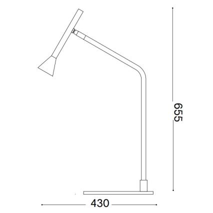 Ideal Lux - LED Димируема сензорна настолна лампа DIESIS LED/6,5W/230V CRI 90 черен
