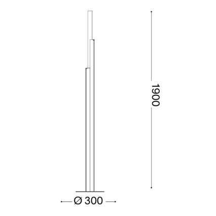 Ideal Lux - LED димируема подова лампа DORICA 3xLED/33W/230V CRI 90 бяла
