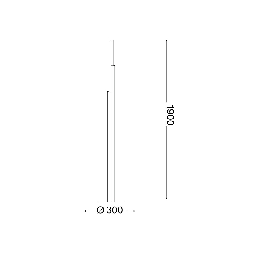 Ideal Lux - LED димируема подова лампа DORICA 3xLED/33W/230V CRI 90 бяла