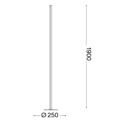 Ideal Lux - LED димируема подова лампа DORICA LED/50W/230V CRI 90 антрацит