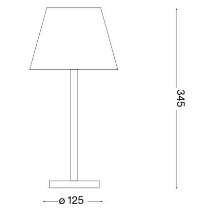 Ideal Lux - LED Димируема сензорна лампа LOLITA LED/2,8W/5V IP54 черен