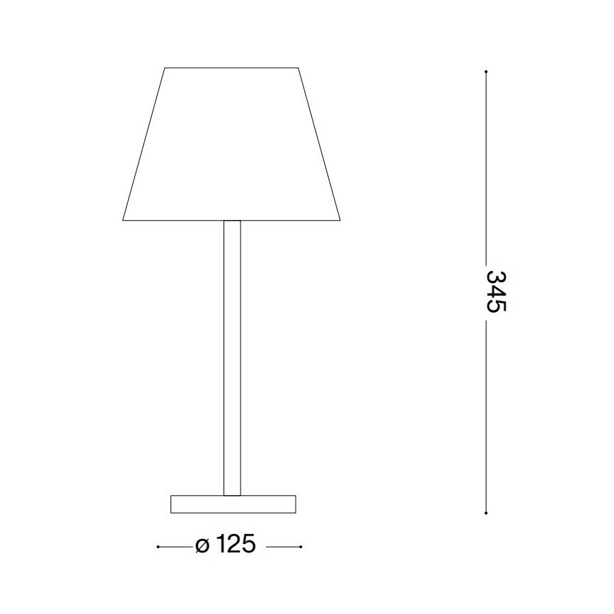Ideal Lux - LED Димируема сензорна лампа LOLITA LED/2,8W/5V IP54 черен