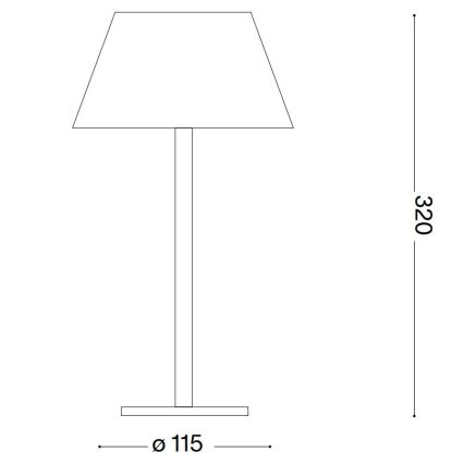 Ideal Lux - LED Димируем докосване екстериорен лампа PURE LED/1,5W/3,7V CRI 90 IP54 кафяв