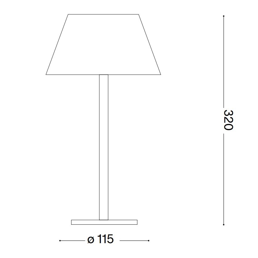 Ideal Lux - LED Димируем докосване екстериорен лампа PURE LED/1,5W/3,7V CRI 90 IP54 кафяв