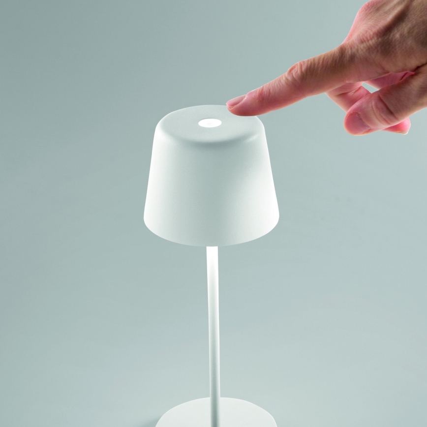 Ideal Lux - LED Димируема сензорна екстериорна настолна лампа CUTE LED/2,5W/3,7V USB 2200-2700K IP65 бял