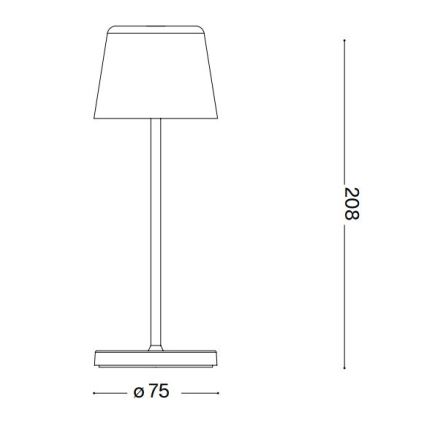 Ideal Lux - LED Димируема сензорна екстериорна настолна лампа CUTE LED/2,5W/3,7V USB 2200-2700K IP65 черен