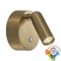 Ideal Lux - LED димируемо презареждаемо сензорно стенно точково осветително тяло BEAN LED/3W/5V 2200 mAh CRI 95 месинг