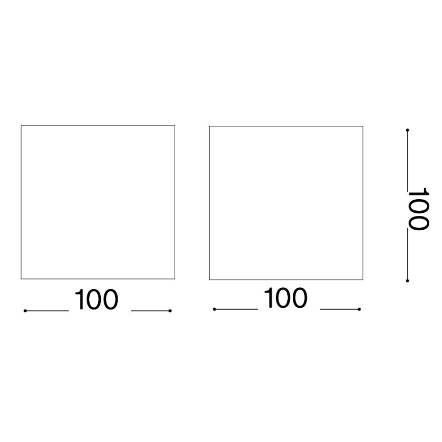 Ideal Lux - LED Екстериорен аплик ATOM LED/12W/230V CRI 90 IP54 антрацит