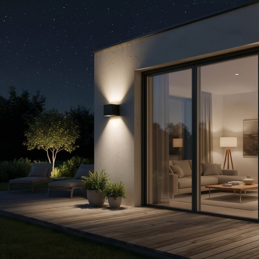 Ideal Lux - LED Екстериорен аплик ATOM LED/12W/230V CRI 90 IP54 черен