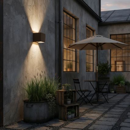 Ideal Lux - LED Екстериорен аплик ATOM LED/12W/230V CRI 90 IP54 кафяв