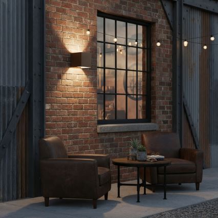 Ideal Lux - LED Екстериорен аплик ATOM LED/12W/230V CRI 90 IP54 кафяв