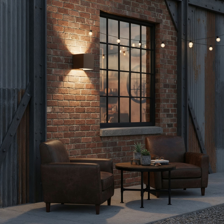 Ideal Lux - LED Екстериорен аплик ATOM LED/12W/230V CRI 90 IP54 кафяв