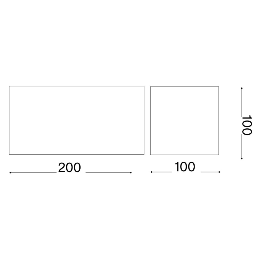 Ideal Lux - LED Екстериорен аплик ATOM LED/25W/230V CRI 90 IP54 антрацит