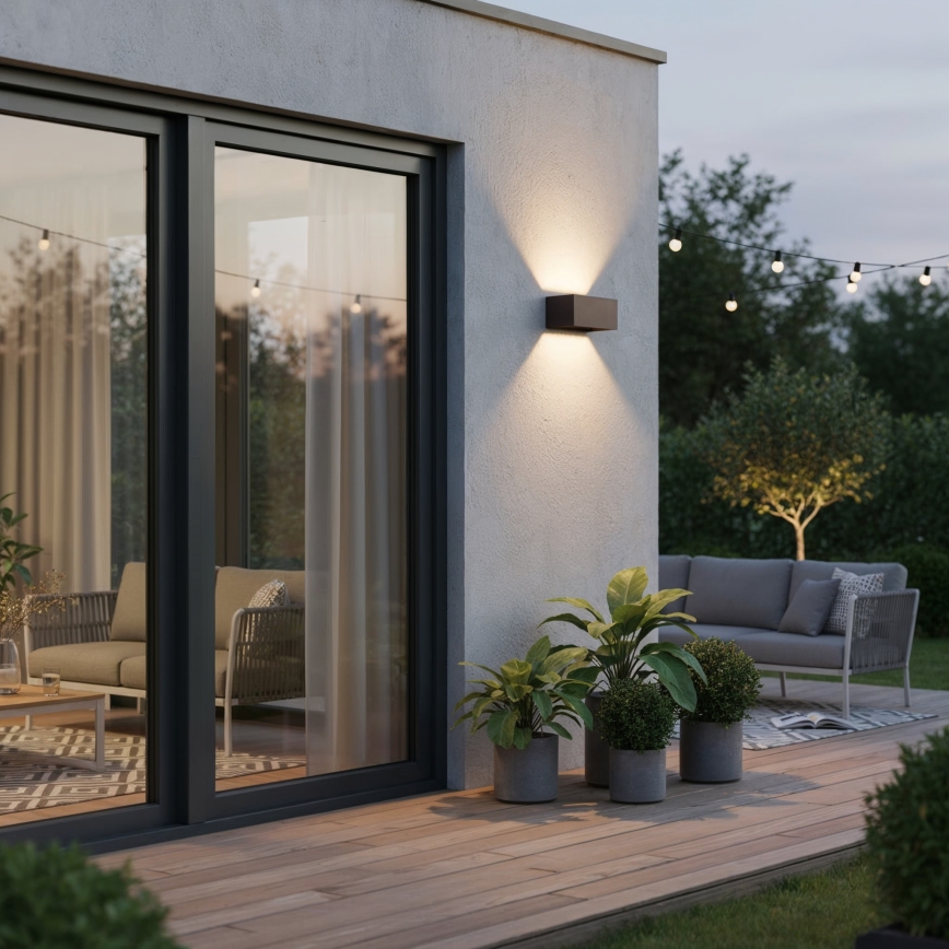 Ideal Lux - LED Екстериорен аплик ATOM LED/25W/230V CRI 90 IP54 кафяв