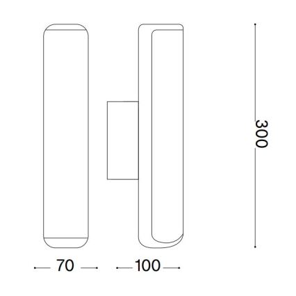 Ideal Lux - LED Екстериорен аплик ETERE LED/9,5W/230V 4000K CRI 90 IP44 антрацит