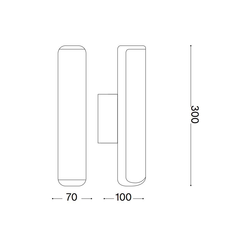 Ideal Lux - LED Екстериорен аплик ETERE LED/9,5W/230V 4000K CRI 90 IP44 антрацит