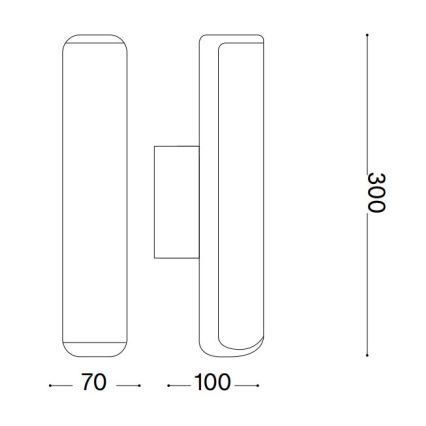 Ideal Lux - LED Екстериорен аплик ETERE LED/9,5W/230V 4000K CRI 90 IP44 кафяв