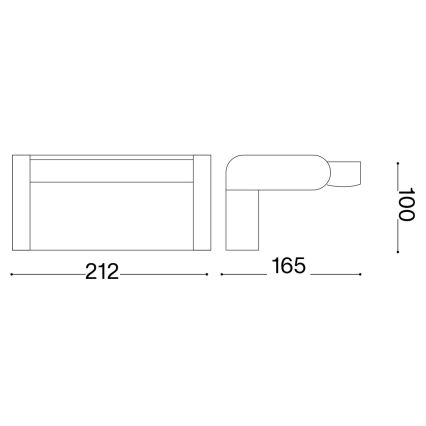 Ideal Lux - LED Екстериорен аплик SWIPE LED/21W/230V CRI 90 IP54 кафяв