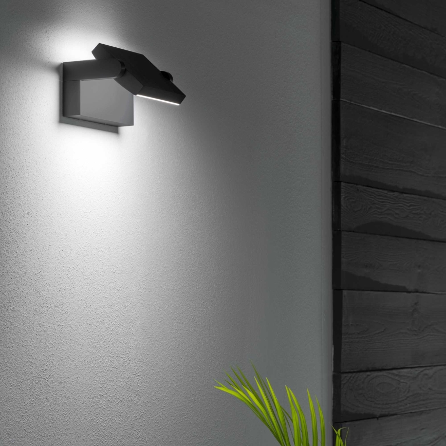Ideal Lux - LED Екстериорен аплик SWIPE LED/21W/230V CRI 90 IP54 антрацит