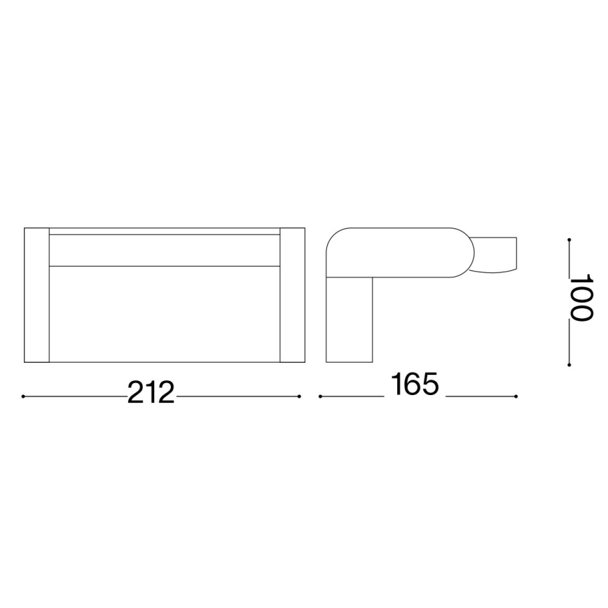 Ideal Lux - LED Екстериорен аплик SWIPE LED/21W/230V CRI 90 IP54 антрацит