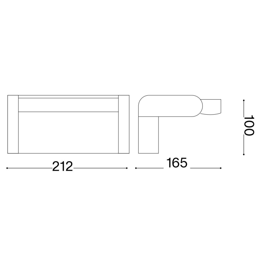 Ideal Lux - LED Екстериорен аплик SWIPE LED/21W/230V CRI 90 IP54 черен