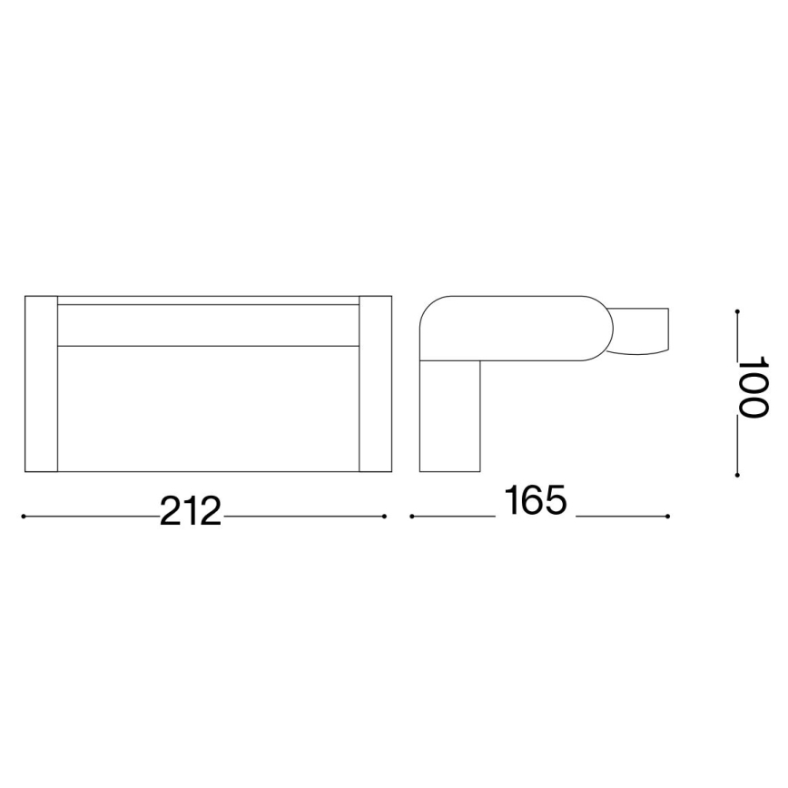 Ideal Lux - LED Екстериорен аплик със сензор SWIPE LED/21W/230V CRI 90 IP54 антрацит