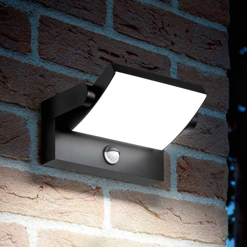 Ideal Lux - LED Екстериорен аплик със сензор SWIPE LED/21W/230V CRI 90 IP54 черен