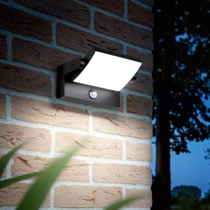 Ideal Lux - LED Екстериорен аплик със сензор SWIPE LED/21W/230V CRI 90 IP54 черен