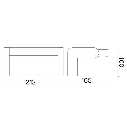 Ideal Lux - LED Екстериорен аплик със сензор SWIPE LED/21W/230V CRI 90 IP54 черен