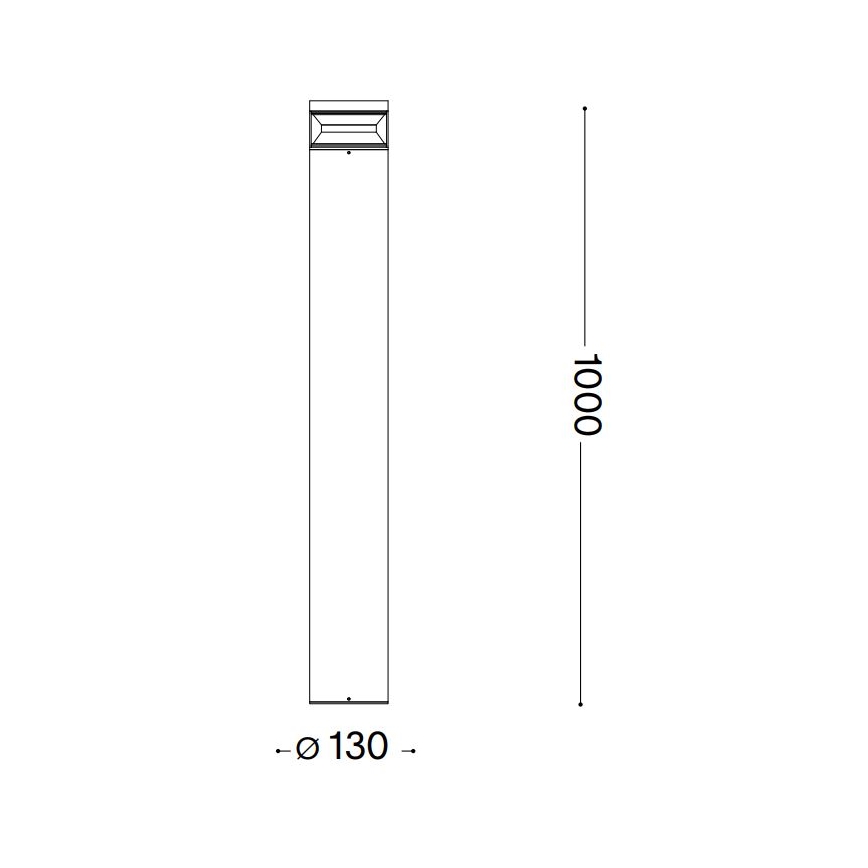 Ideal Lux - LED Екстериорна лампа BOEING LED/14W/230V 100 см CRI 90 IP65 антрацит