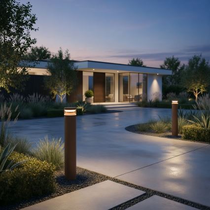 Ideal Lux - LED Екстериорна лампа BOEING LED/14W/230V 100 см CRI 90 IP65 кафяв