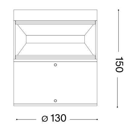 Ideal Lux - LED Екстериорна лампа BOEING LED/14W/230V 15 см CRI 90 IP65 черен