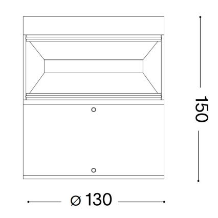 Ideal Lux - LED Екстериорна лампа BOEING LED/14W/230V 15 см CRI 90 IP65 черен