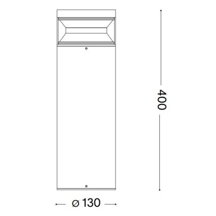 Ideal Lux - LED Екстериорна лампа BOEING LED/14W/230V 40 см CRI 90 IP65 антрацит