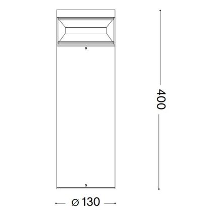 Ideal Lux - LED Екстериорна лампа BOEING LED/14W/230V 40 см CRI 90 IP65 черен