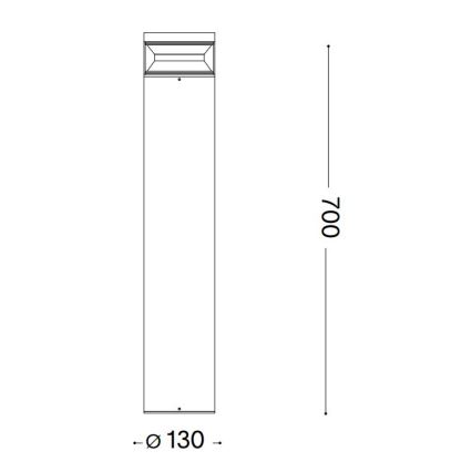 Ideal Lux - LED Екстериорна лампа BOEING LED/14W/230V Ø 70 см CRI 90 IP65 антрацит
