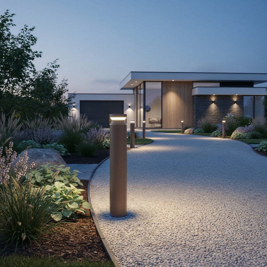 Ideal Lux - LED Екстериорна лампа BOEING LED/14W/230V Ø 70 см CRI 90 IP65 кафяв