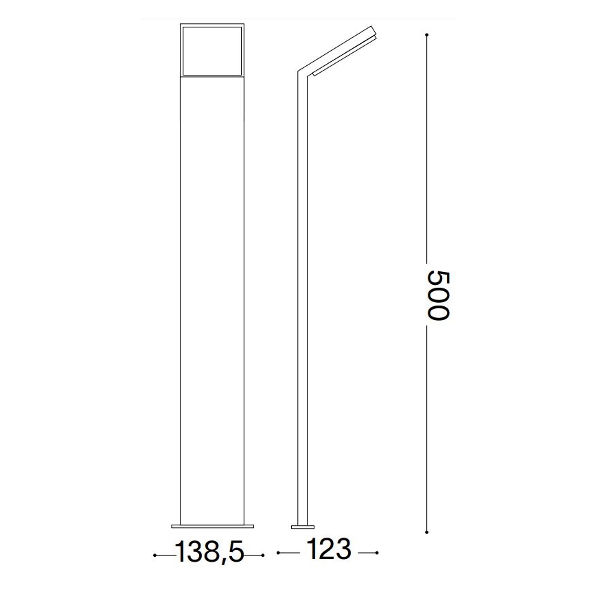 Ideal Lux - LED Екстериорна лампа STYLE LED/8,5W/230V 3000K 50 см CRI 90 IP54 антрацит