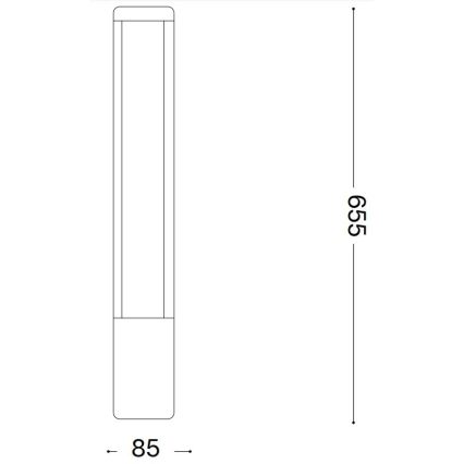 Ideal Lux - LED Екстериорна лампа TIFONE LED/8,5W/230V 65,5 cm IP65 антрацит