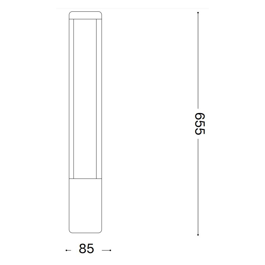 Ideal Lux - LED Екстериорна лампа TIFONE LED/8,5W/230V 65,5 cm IP65 антрацит