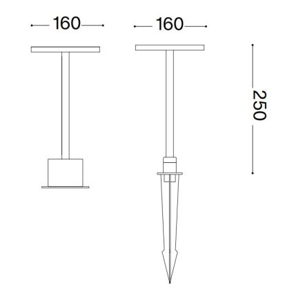 Ideal Lux - LED Екстериорна лампа TOFFEE LED/11W/230V CRI 90 IP65 антрацит