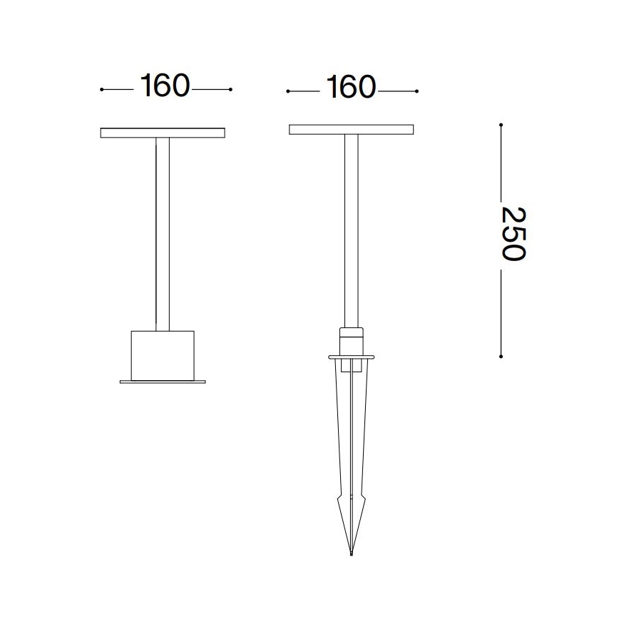 Ideal Lux - LED Екстериорна лампа TOFFEE LED/11W/230V CRI 90 IP65 антрацит