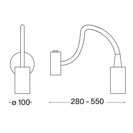 Ideal Lux - LED Гъвкав малка лампа FOCUS LED/4W/230V CRI 90 бял