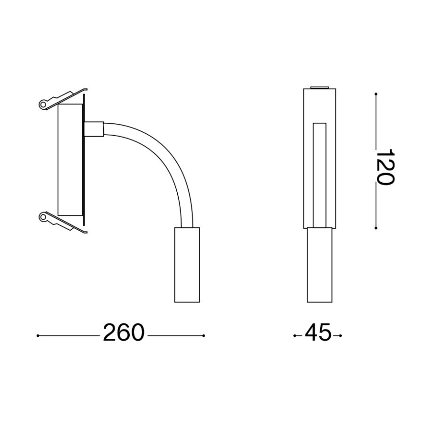 Ideal Lux - LED Гъвкав малка лампа IO LED/3W/230V CRI 90 бял